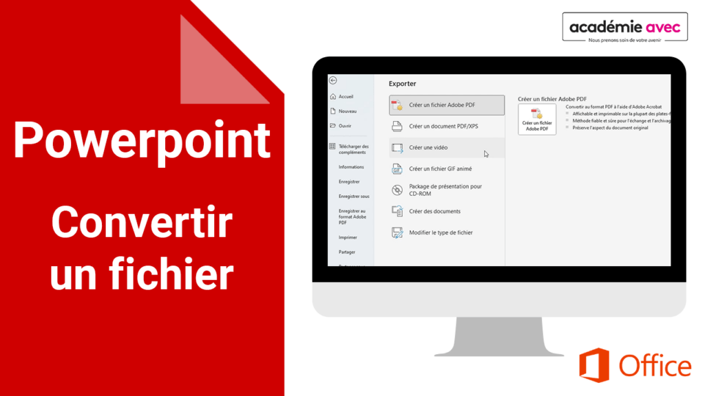 Comment convertir un powerpoint en video, image, pdf et word